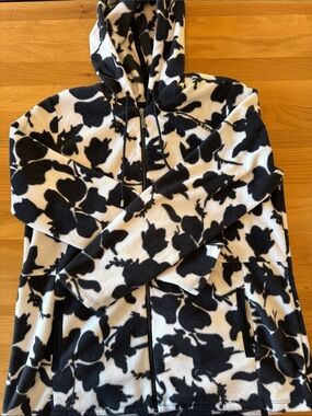 Susan Graver Weekend Printed Polar Fleece Zip-Front Jacket - Size L